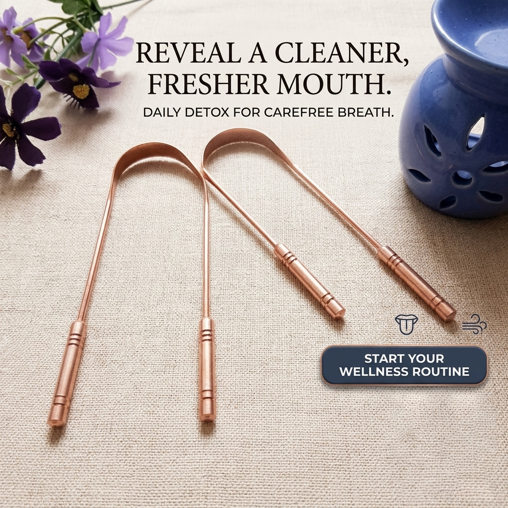 Pure Copper Ayurvedic Tongue Scraper
