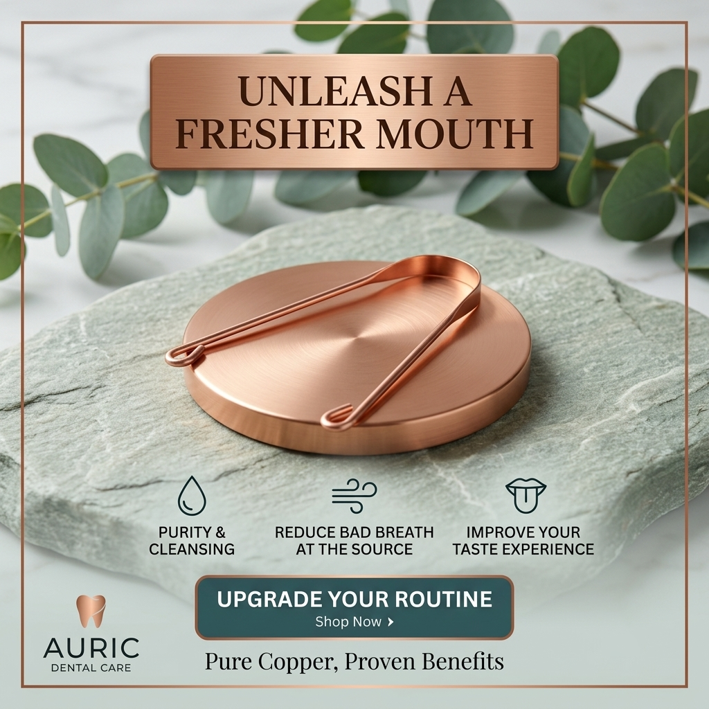 Pure Copper Ayurvedic Tongue Scraper