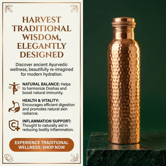 The Classic — Hammered Copper Bottle