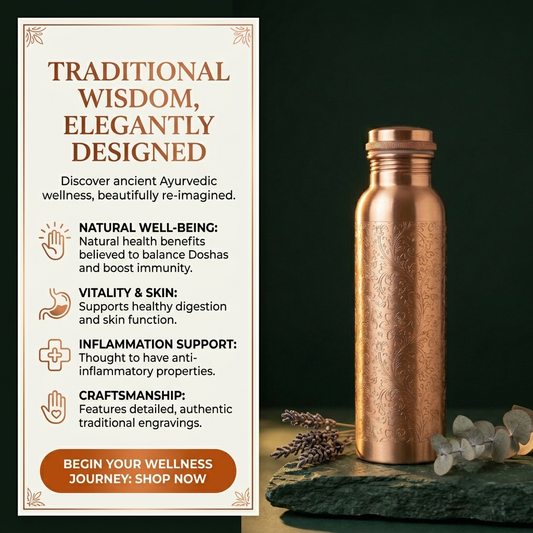 The Heritage — Engraved Copper Bottle