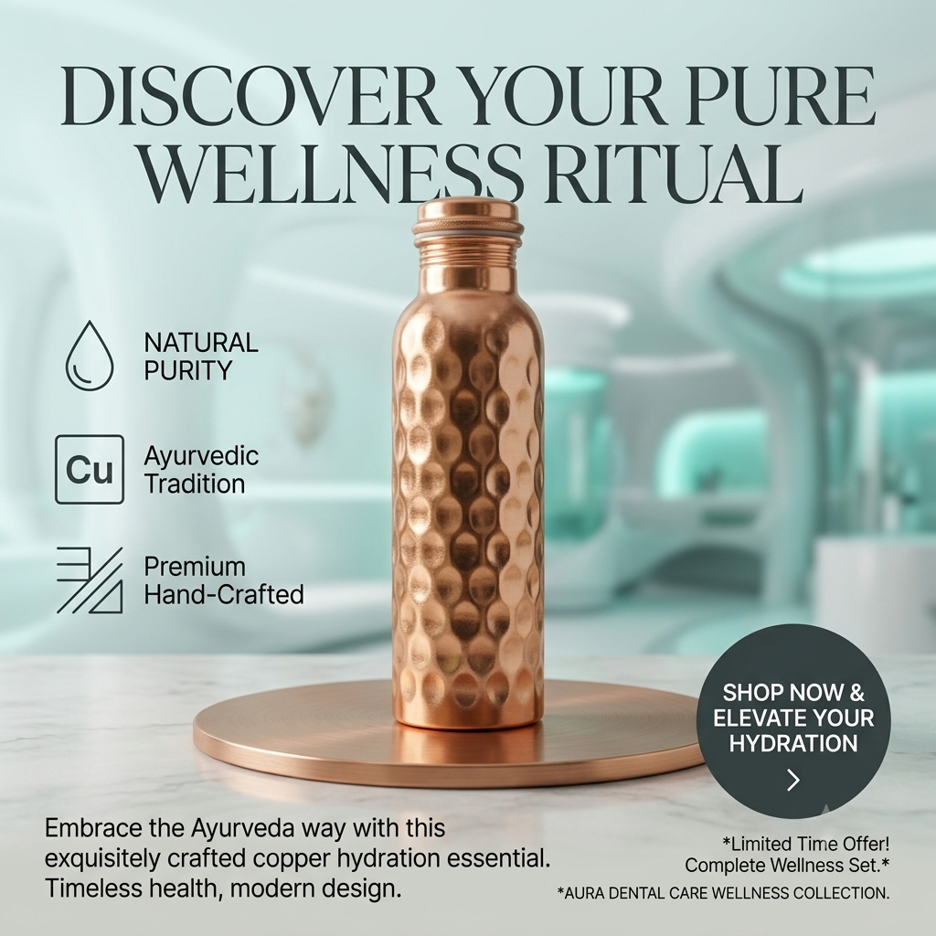 Special Edition Diamond-Cut Honeycomb Copper Water Bottle  Textured Anti-Slip Grip