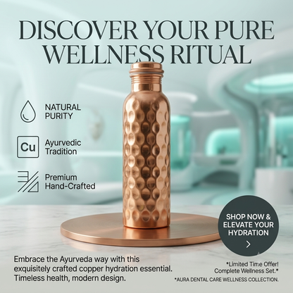 Special Edition Diamond-Cut Honeycomb Copper Water Bottle  Textured Anti-Slip Grip