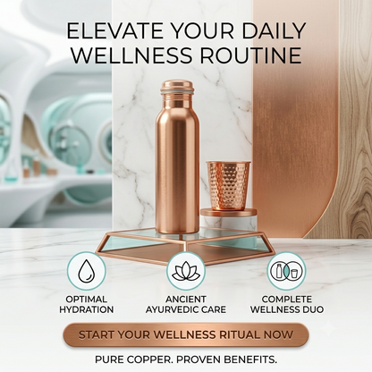 Special Edition Plain Copper Water Bottle  Smooth Matte Finish for Pure Hydration