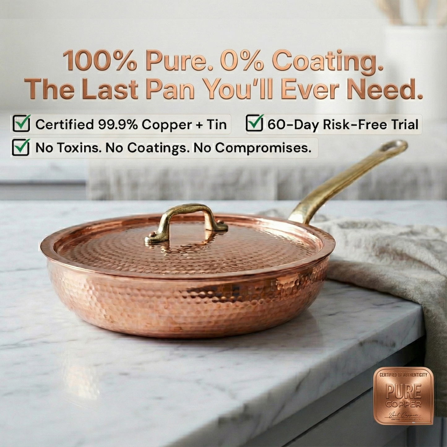 Certified® Pure Copper Pan